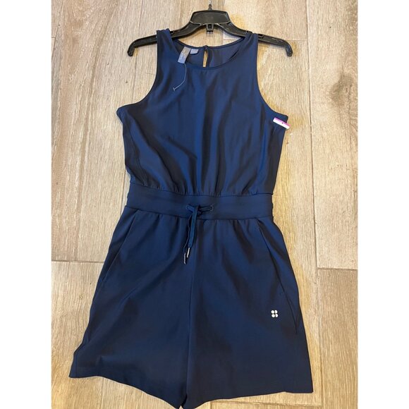 Sweaty Betty Explorer Workout navy Romper jumpsuit size XS NWOT - Picture 6 of 6